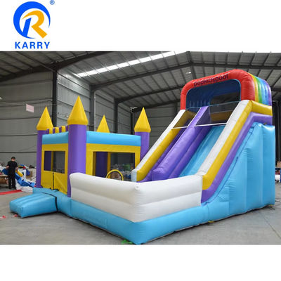 Saut à l' élastique pour enfants Combo de glissière gonflable avec piscine Impression numérique
