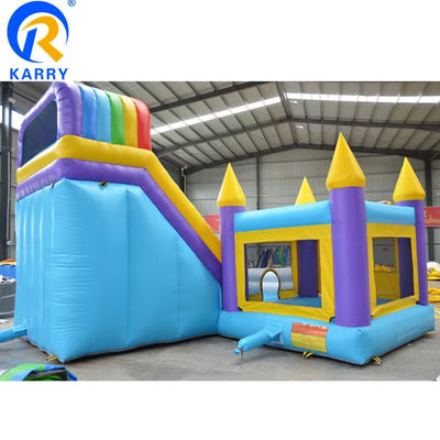 Saut à l' élastique pour enfants Combo de glissière gonflable avec piscine Impression numérique