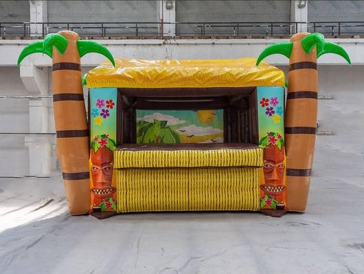 Tente de pub gonflable souffleur avec souffleur servant une exposition de Tiki tropical gonflable