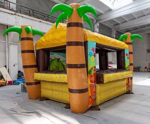 Tente de pub gonflable souffleur avec souffleur servant une exposition de Tiki tropical gonflable