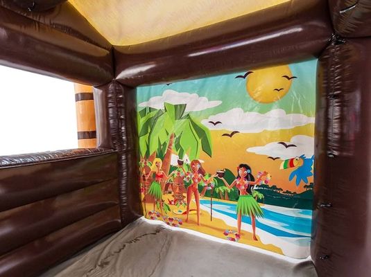Tente de pub gonflable souffleur avec souffleur servant une exposition de Tiki tropical gonflable