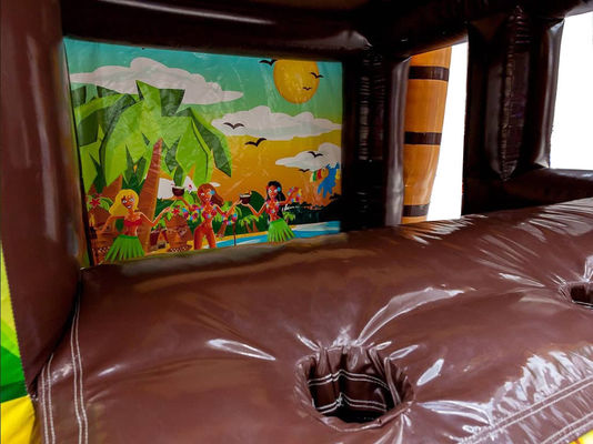 Tente de pub gonflable souffleur avec souffleur servant une exposition de Tiki tropical gonflable