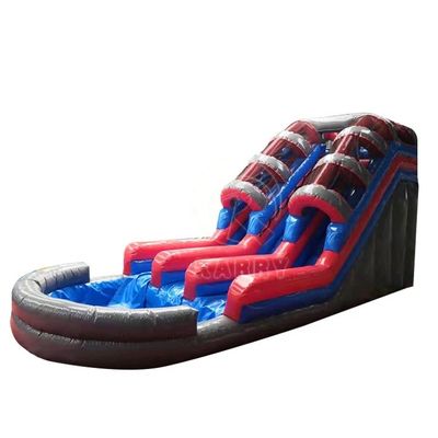 Glissière à eau gonflable de qualité commerciale pour enfants Glissière à air extérieur de couleur personnalisée