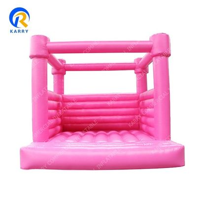 Château de saut rose pastel personnalisable pour mariage ou anniversaire