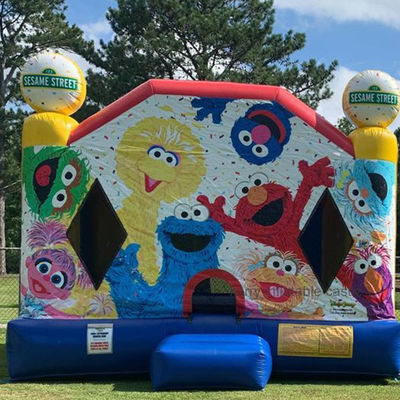 Terrain de jeux en plein air Bouncer gonflable 13x13 Sesame Street Château gonflable pour le plaisir des enfants