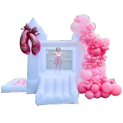 Accueil ou Entreprise Château gonflable blanc Trampoline de saut avec des options personnalisables