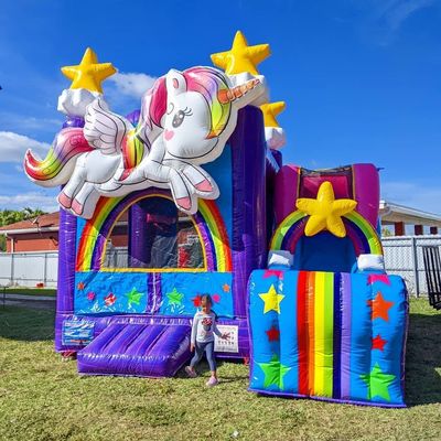 Taille personnalisée PORTABLE Jardin à la maison château de rebond pour le temps de jeu intérieur et extérieur