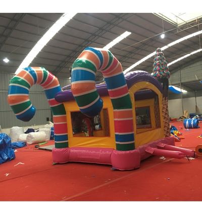 Unisexe maison gonflable pour tout-petits maison gonflable portable maison de bonbons PVC château gonflable avec souffleur