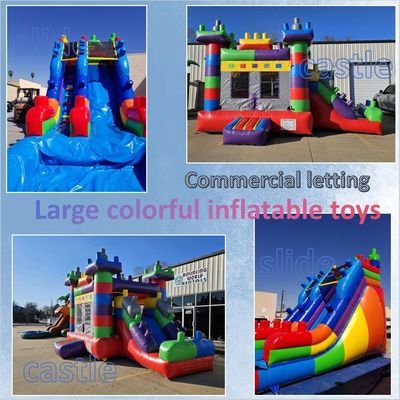 Parc extérieur Unisexe Commercial Colorié Tetris Sautant maison gonflable pour enfants