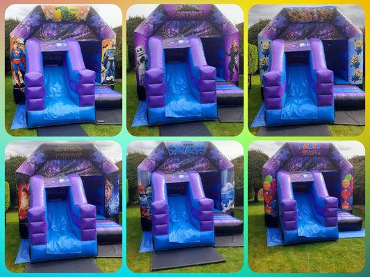 Château de saut pour enfants essentiel pour les jeux intérieurs avec diapositive et conception gonflable