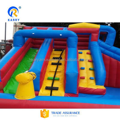Grand bassin d'été glissière château gonflable pour enfants piscine extérieure jeu d'escalade