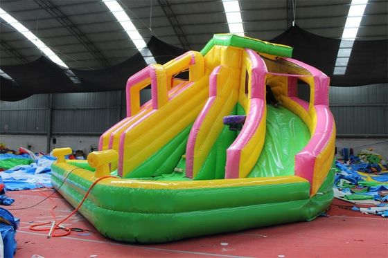 Grand bassin d'été glissière château gonflable pour enfants piscine extérieure jeu d'escalade