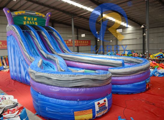 Logo personnalisé imprimé toboggan gonflable et souffleur avec piscine en 2024