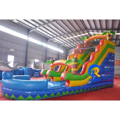 Commercial enfants terrain de jeux rempli d'air extérieur sec à l'intérieur dauphins gonflables glissières