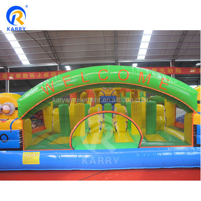 Accessoires de souffleur d'air Minions gonflables Ville amusante Château gonflable pour le temps de jeu des enfants