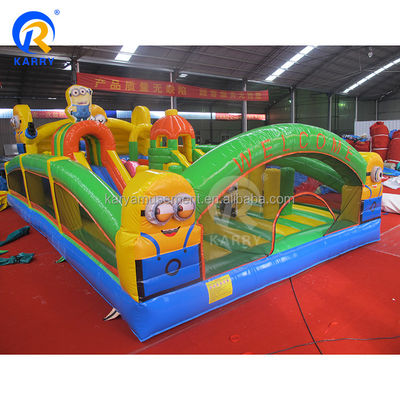 Accessoires de souffleur d'air Minions gonflables Ville amusante Château gonflable pour le temps de jeu des enfants
