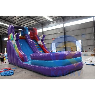 OEM accepté Mini Unicorn PVC glissière gonflable à eau avec piscine et escalade à l' oscille