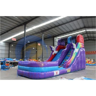 OEM accepté Mini Unicorn PVC glissière gonflable à eau avec piscine et escalade à l' oscille