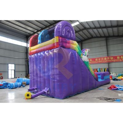OEM accepté Mini Unicorn PVC glissière gonflable à eau avec piscine et escalade à l' oscille