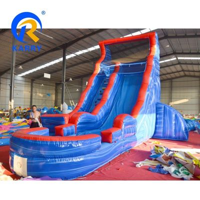 Amusement Glissière gonflable de qualité commerciale pour adultes Glissière de grande piscine de poisson