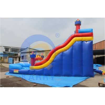 Parcs aquatiques en intérieur rouge et bleu pour enfants Slide gonflable avec logo d'impression numérique