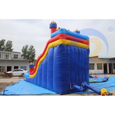 Parcs aquatiques en intérieur rouge et bleu pour enfants Slide gonflable avec logo d'impression numérique