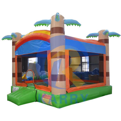 Chambre gonflable pour enfants unisexe avec lit de trampoline à palmier personnalisable