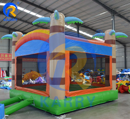 Chambre gonflable pour enfants unisexe avec lit de trampoline à palmier personnalisable