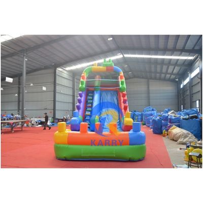 16' Blocs de construction humides/séchés gonflables à l'eau glissade de rebond maison combo pour le jeu en famille