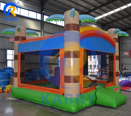 Chambre gonflable pour enfants unisexe avec lit de trampoline à palmier personnalisable