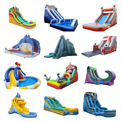 16' Blocs de construction humides/séchés gonflables à l'eau glissade de rebond maison combo pour le jeu en famille