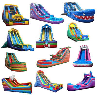 16' Blocs de construction humides/séchés gonflables à l'eau glissade de rebond maison combo pour le jeu en famille