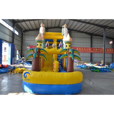 27FT Thème du château de la princesse Commercial gonflable toboggans à eau extérieur sec pour adultes
