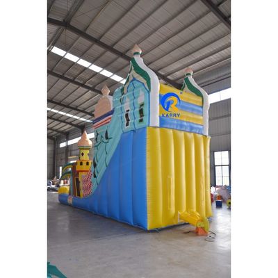 27FT Thème du château de la princesse Commercial gonflable toboggans à eau extérieur sec pour adultes
