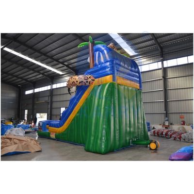 Occasions commerciales PVC Air rempli arrière-cour gonflable toboggan à eau avec piscine