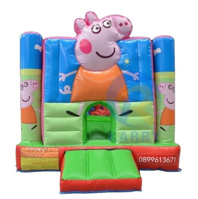 Promotion d'événements commerciaux Château gonflable toboggan avec enfants Cartoon Bounce House Porc