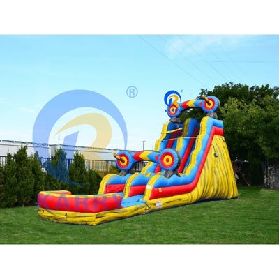 Carry Target 0,55 mm PVC Tarpaulin jaune couleur magique toboggan gonflable avec piscine