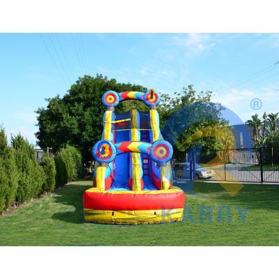 Carry Target 0,55 mm PVC Tarpaulin jaune couleur magique toboggan gonflable avec piscine