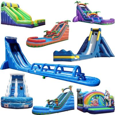 Carry Target 0,55 mm PVC Tarpaulin jaune couleur magique toboggan gonflable avec piscine