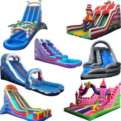 Carry Target 0,55 mm PVC Tarpaulin jaune couleur magique toboggan gonflable avec piscine