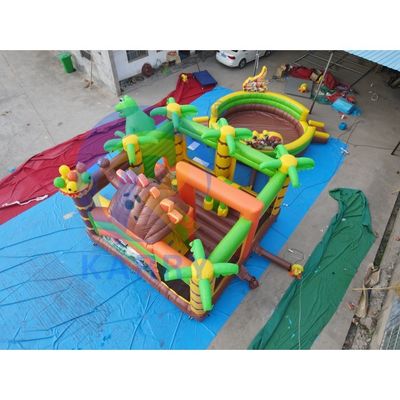 Dino Park Air Bounce House Combo Slide Bouncers Sauteurs pour les enfants