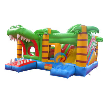 Une très bonne jungle Crocodile Castle Slide gonflable pour le commerce de location