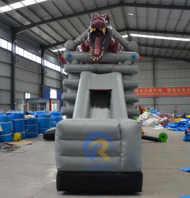 Équipement de parc d'attractions Cage Beast Bouncy Castle maison gonflable avec glissement
