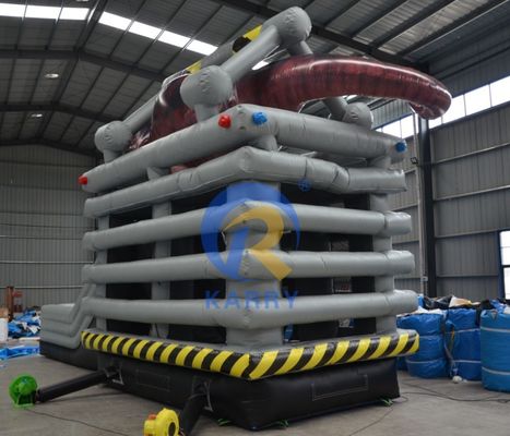 Équipement de parc d'attractions Cage Beast Bouncy Castle maison gonflable avec glissement