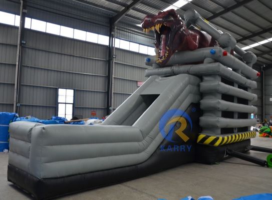Équipement de parc d'attractions Cage Beast Bouncy Castle maison gonflable avec glissement