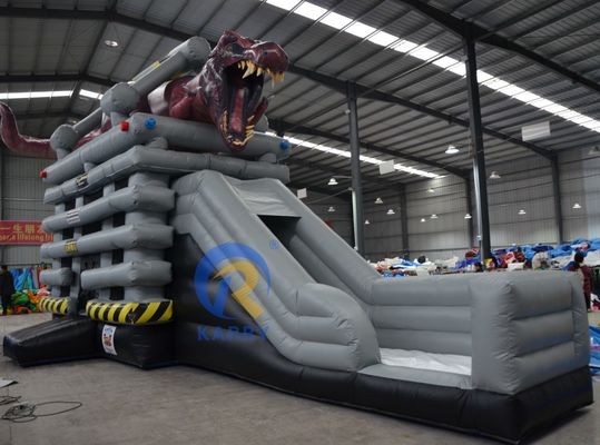 Équipement de parc d'attractions Cage Beast Bouncy Castle maison gonflable avec glissement