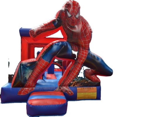 Blower inclus personnage de dessin animé trampoline gonflable toboggan pour les parcs d'attractions