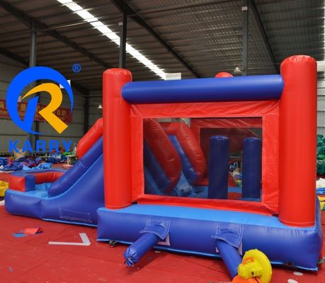 Blower inclus personnage de dessin animé trampoline gonflable toboggan pour les parcs d'attractions
