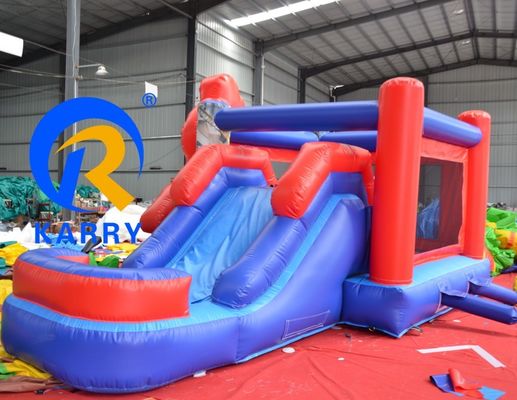 Blower inclus personnage de dessin animé trampoline gonflable toboggan pour les parcs d'attractions