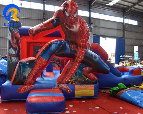 Blower inclus personnage de dessin animé trampoline gonflable toboggan pour les parcs d'attractions